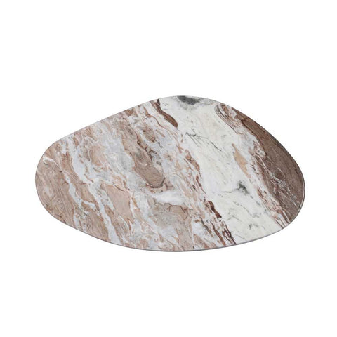 Solstice River Brown Marble Coffee Table - Small Walnut - Coffee Tables - Eleganté