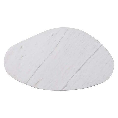 Solstice White Marble Coffee Table - Small Antique Gold - Coffee Tables - Eleganté