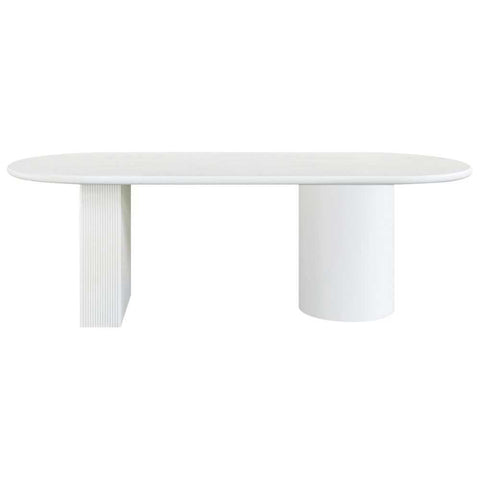 Brunella Oval Dining Table - 2.4m White