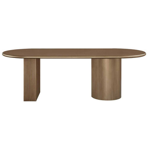 Brunella Oval Dining Table - 2.4m Antique Gold