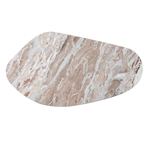 Solstice River Brown Marble Coffee Table - Large Walnut