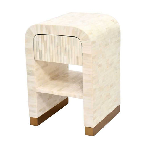 Makayla Bedside Table - Ivory