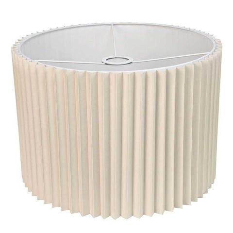 Nina Pleated Drum Shade - Medium Off White