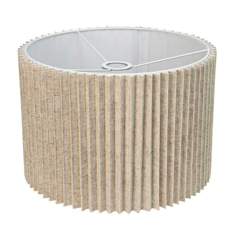 Nina Pleated Drum Shade - Medium Natural