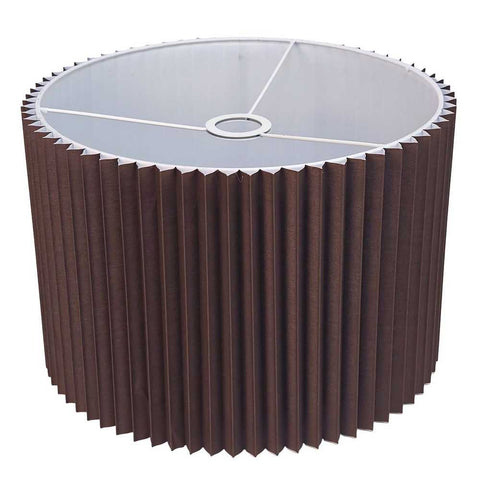 Nina Pleated Drum Shade - Medium Espresso