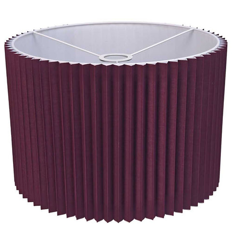 Nina Pleated Drum Shade - Medium Plum