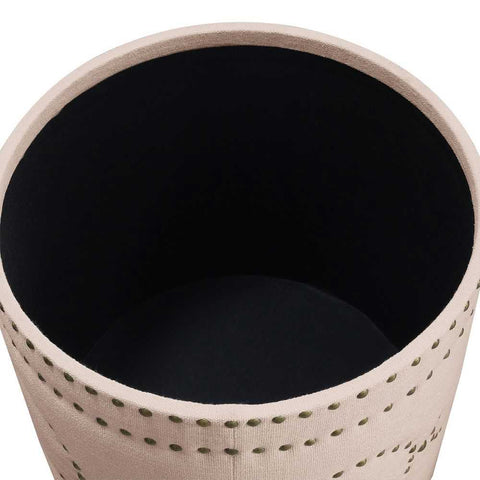 Bradshaw Round Storage Stool - Fawn Linen