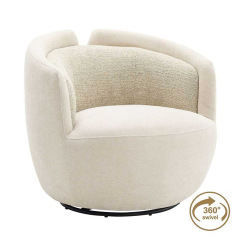 Pasadena Swivel Arm Chair - Ecru