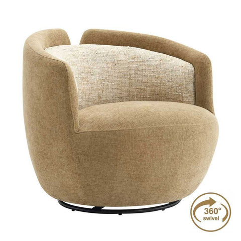 Pasadena Swivel Arm Chair - Camel