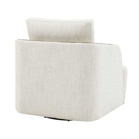 Compton Swivel Arm Chair - Brass/Ivory