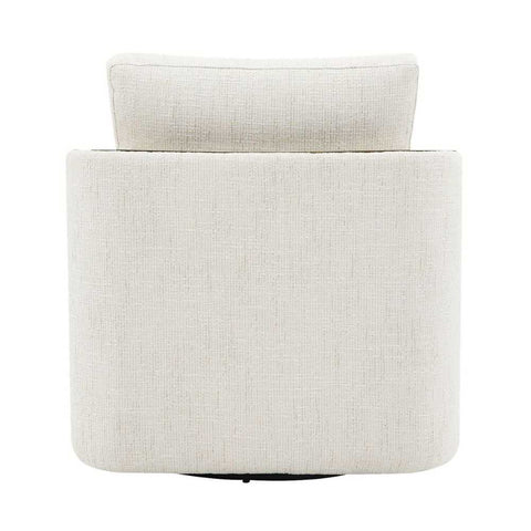 Compton Swivel Arm Chair - Brass/Ivory