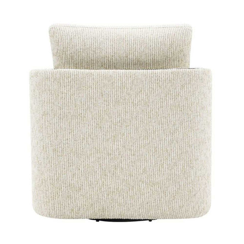 Compton Swivel Arm Chair - Brass/Off White
