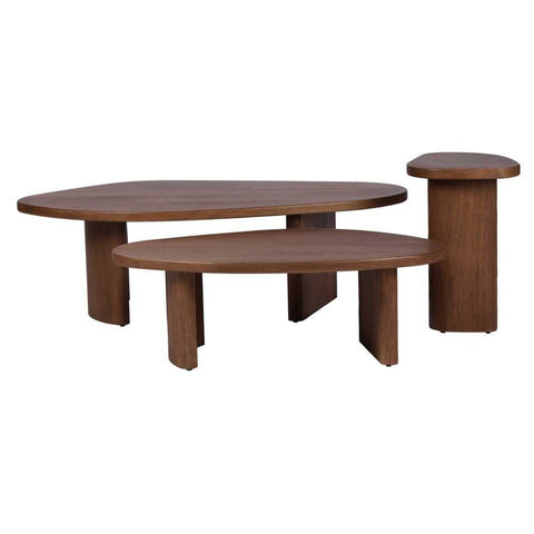Solstice Walnut Coffee Tables Set of 3