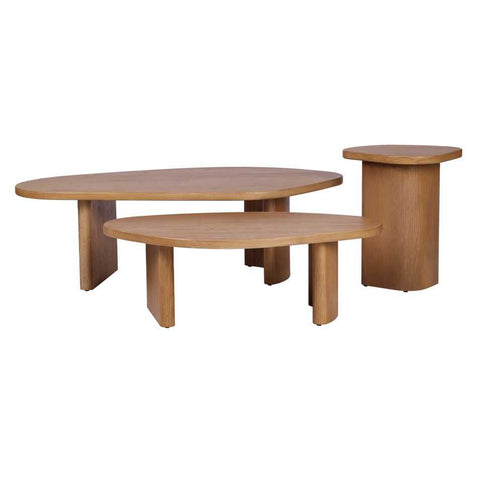 Solstice Oak Coffee Tables Set of 3