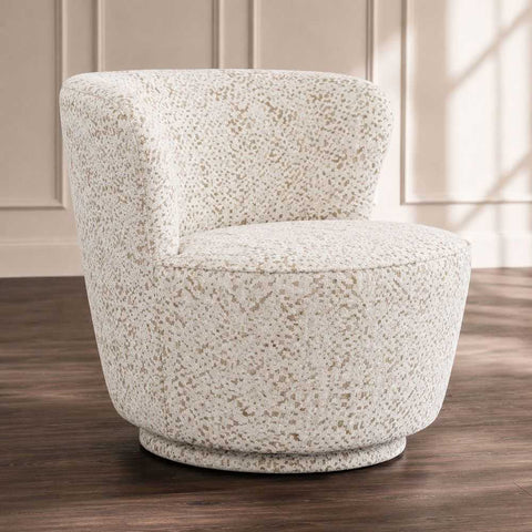 Alberta Swivel Chair - Oyster Jacquard