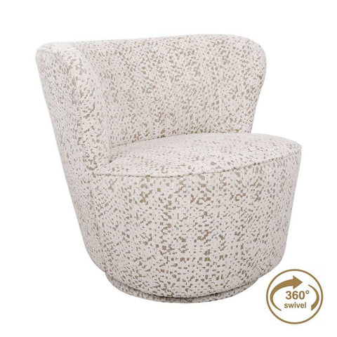 Alberta Swivel Chair - Oyster Jacquard