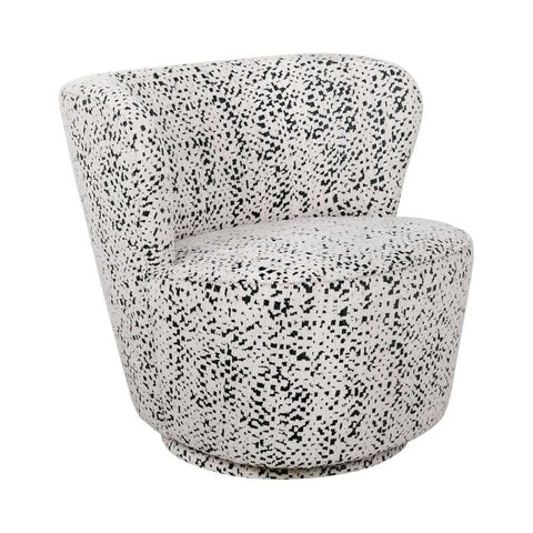 Alberta Swivel Chair - Charcoal Jacquard