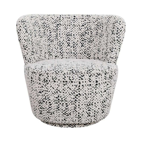Alberta Swivel Chair - Charcoal Jacquard