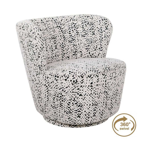 Alberta Swivel Chair - Charcoal Jacquard