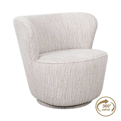 Alberta Swivel Chair - Ivory Weave