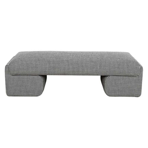Cairo Bench Ottoman - Houndstooth