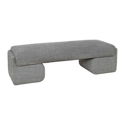 Cairo Bench Ottoman - Houndstooth