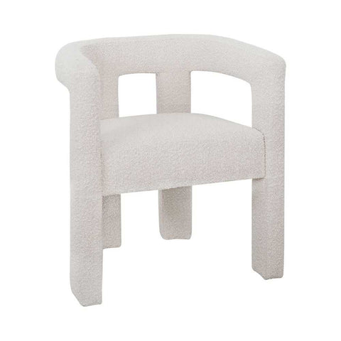 Lorenzo Arm Chair - Ivory Boucle