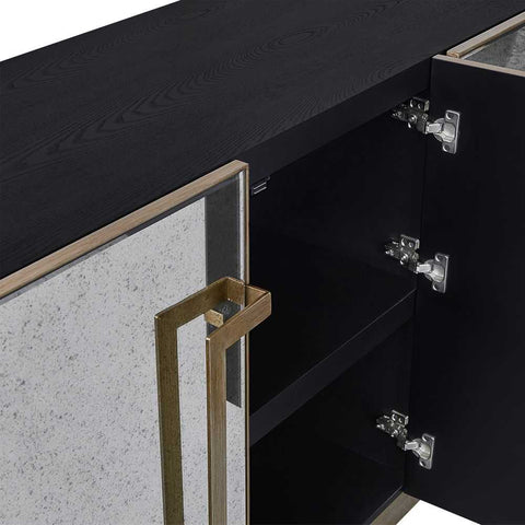 Mira Mirrored Buffet - Antique Gold