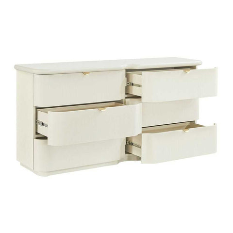 Lina 6 Drawer Chest - Ivory