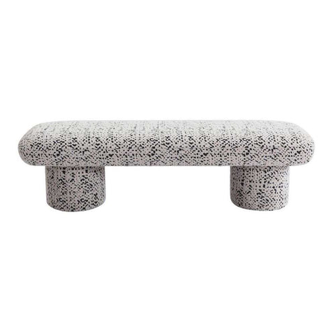 Eleanor Bench Ottoman - Charcoal Jacquard