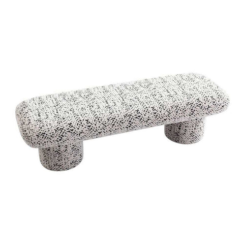 Eleanor Bench Ottoman - Charcoal Jacquard