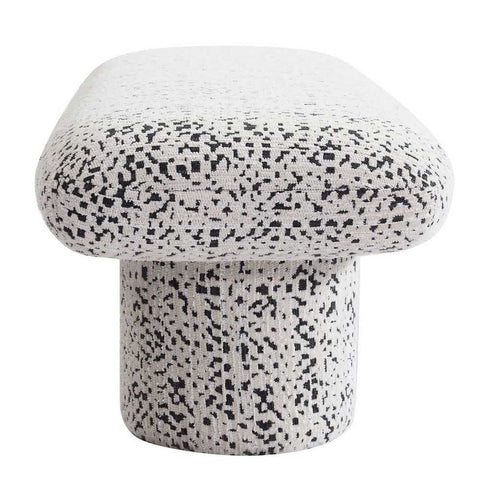 Eleanor Bench Ottoman - Charcoal Jacquard