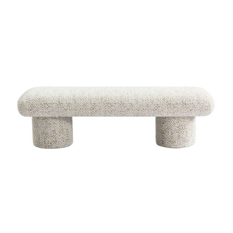 Eleanor Bench Ottoman - Oyster Jacquard