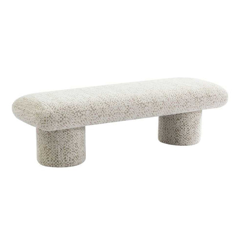 Eleanor Bench Ottoman - Oyster Jacquard