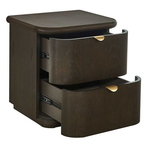 Lina Bedside Table - Smoked Oak