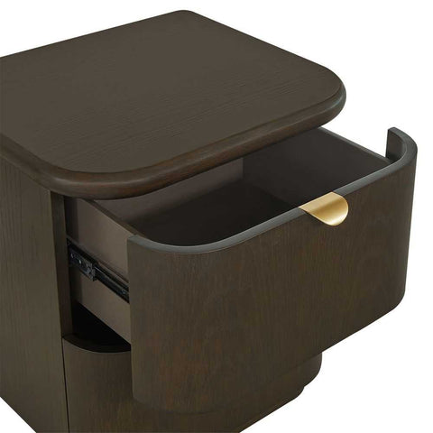 Lina Bedside Table - Smoked Oak