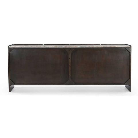 Edwin River Brown Marble Buffet - Dark Walnut