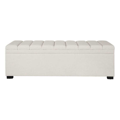Soho Storage Bench Ottoman - Ecru