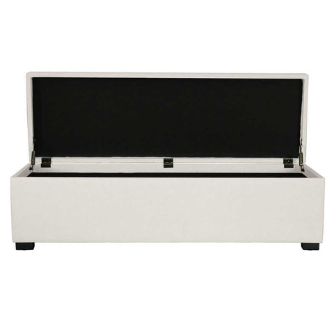 Soho Storage Bench Ottoman - Ecru