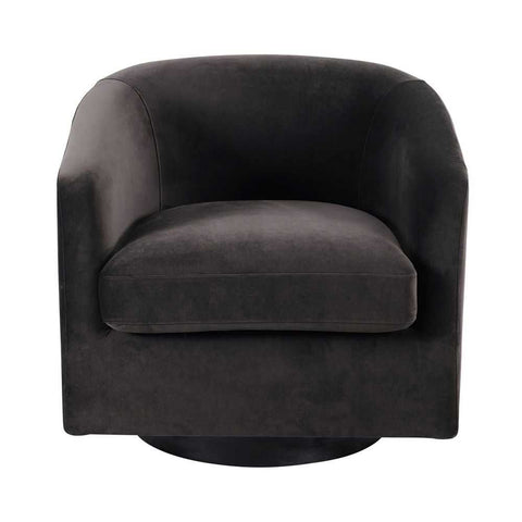 Bellevue Swivel Arm Chair - Slate Grey Velvet
