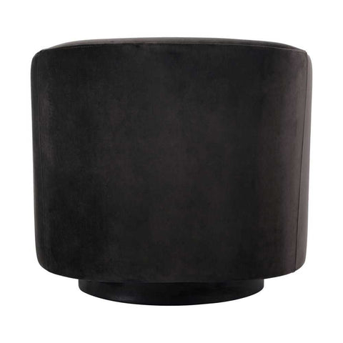 Bellevue Swivel Arm Chair - Slate Grey Velvet