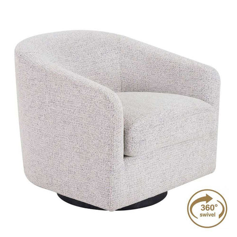 Bellevue Swivel Arm Chair - Salt &amp; Pepper