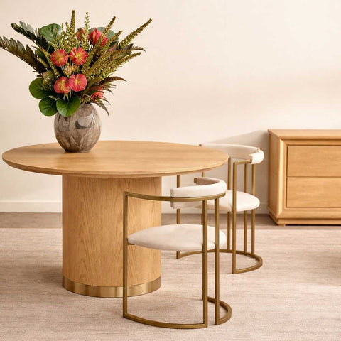 Eli Round Dining Table - 1.2m Oak