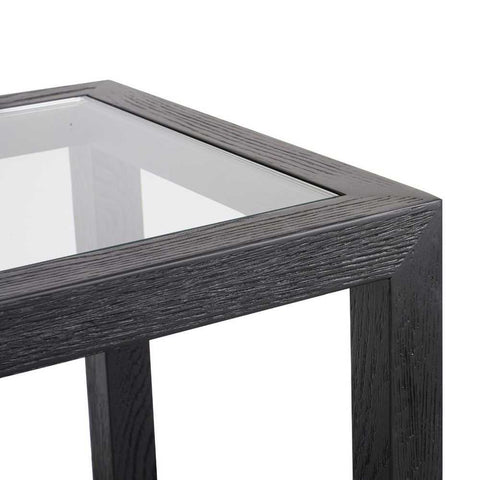 Sadie 140cm Oak Console Table - Black