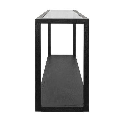 Sadie 140cm Oak Console Table - Black