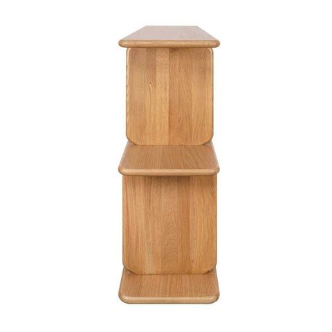 Tudor Oak Shelving Unit - 2 Tier Natural