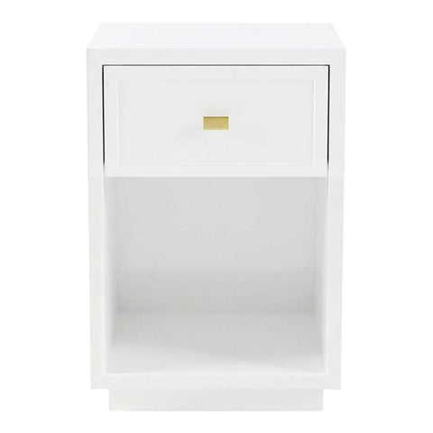 Logan Bedside Table - Petite White