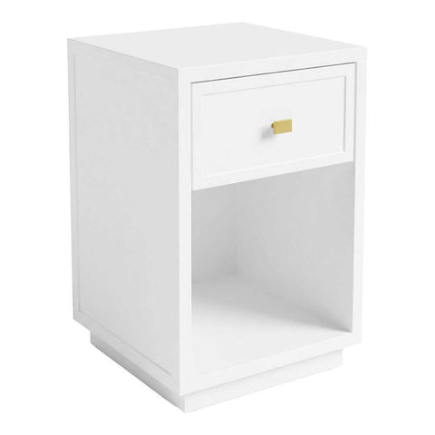 Logan Bedside Table - Petite White