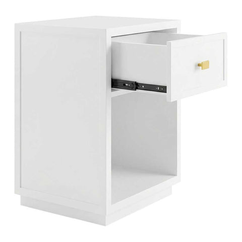 Logan Bedside Table - Petite White