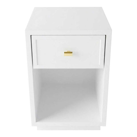 Logan Bedside Table - Petite White